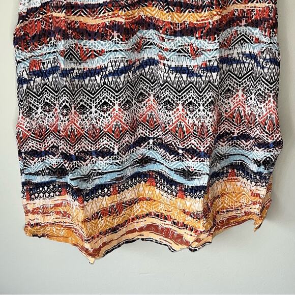 Angie Pink / Blue / Black Patterned Tunic Tank Size Large - Picture 8 of 9